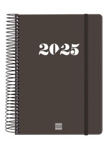 AGENDA 2025 FINOCAM ESPIRAL MY ESPIRAL tapa EXTRA GOMA E10 155x212 D/P NEGRO