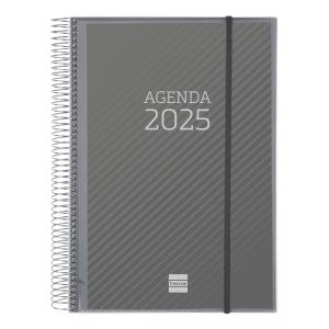 AGENDA ANUAL (2025) FINOCAM ESPIRAL PERSONALIZABLE ESPIRAL tapa PP con GOMA E40 210x297 D/P