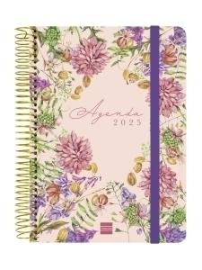 AGENDA 2025 FINOCAM CLOE ESPIRAL tapa EXTRA GOMA E10 155x212 D/P ROSA