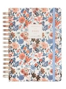AGENDA ANUAL (2025) FINOCAM MONIQUILLA WIRE-O tapa EXTRA con GOMA E10 155x212 D/P AMAPOLA