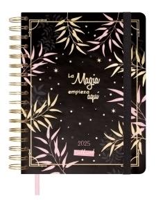 AGENDA ANUAL (2025) FINOCAM TALKUAL WIRE-O tapa EXTRA con GOMA 4º 155x217 D/P MAGIA