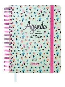 AGENDA ANUAL (2025) FINOCAM TALKUAL WIRE-O tapa EXTRA con GOMA 4º 155x217 D/P TIEMPO