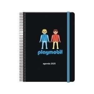 AGENDA ANUAL (2025) DOHE PLAYMOBIL ESPIRAL tapa EXTRA con GOMA 15x21 D/P