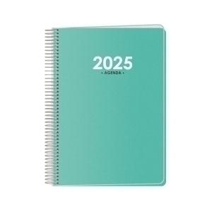 AGENDA ANUAL (2025) DOHE METROPOLI ESPIRAL tapa PP 15x21 D/P VERDE