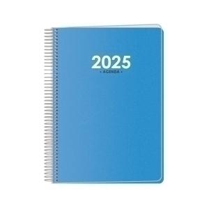 AGENDA ANUAL (2025) DOHE METROPOLI ESPIRAL tapa PP 15x21 D/P AZUL