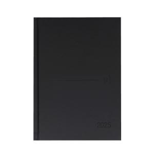 AGENDA 2025 OXFORD MINIMAL COSIDA tapa ACOLCH. A5 210x150 D/P NEGRO