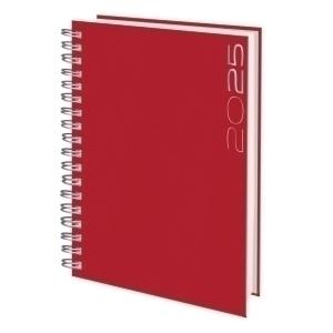 AGENDA ANUAL (2025) EDEUSTO POSITANO WIRE-O tapa DURA D13 166x240 D/P ROJO (C21)
