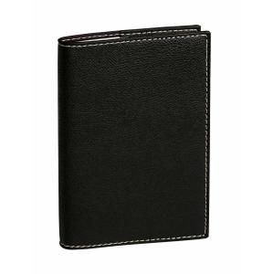 AGENDA ANUAL (2025) QUO VADIS MINISTRE SP CLUB SOBRECUBIERTA COSIDA tapa SIMIL PIEL 160x240 S/V 2 PAG. NEGRO