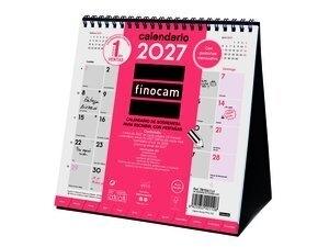 CALENDARIO (2027) FINOCAM SOBREMESA PESTAÑAS MENSUAL PARA ESCRIBIR S 190x190