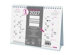 CALENDARIO (2027) FINOCAM SOBREMESA TRIANGULAR CHIC MENSUAL PARA ESCRIBIR S 210x150 BLANCO