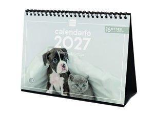 CALENDARIO (2027) FINOCAM SOBREMESA IMAGENES MENSUAL PARA ESCRIBIR S 210x150 PERROS Y GATOS
