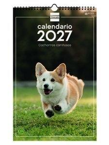 CALENDARIO (2027) FINOCAM PARED ESPIRAL IMAGENES MENSUAL PARA ESCRIBIR 250x400 CACHORROS