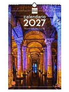 CALENDARIO (2027) FINOCAM PARED ESPIRAL IMAGENES MENSUAL PARA ESCRIBIR 250x400 MARAVILLAS DEL MUNDO