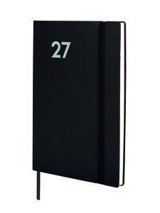 AGENDA ANUAL (2027) FINOCAM DYNAMIC MARA COSIDA tapa FLEXIBLE con GOMA Y4 120x170 S/V NEGRO