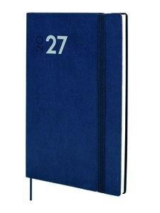 AGENDA ANUAL (2027) FINOCAM DYNAMIC MARA COSIDA tapa FLEXIBLE con GOMA Y11 165x240 S/V AZUL
