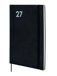AGENDA ANUAL (2027) FINOCAM DYNAMIC MARA COSIDA tapa FLEXIBLE con GOMA Y11 165x240 S/V NEGRO