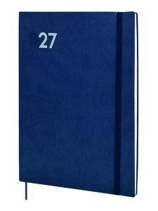 AGENDA ANUAL (2027) FINOCAM DYNAMIC MARA COSIDA tapa FLEXIBLE con GOMA Y12 210x270 S/V AZUL