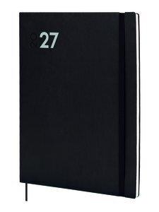AGENDA ANUAL (2027) FINOCAM DYNAMIC MARA COSIDA tapa FLEXIBLE con GOMA Y12 210x270 S/V NEGRO