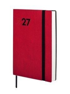 AGENDA ANUAL (2027) FINOCAM DYNAMIC MARA COSIDA tapa FLEXIBLE con GOMA Y4 120x170 D/P ROJO