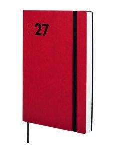 AGENDA ANUAL (2027) FINOCAM DYNAMIC MARA COSIDA tapa FLEXIBLE con GOMA Y10 140x204 D/P ROJO