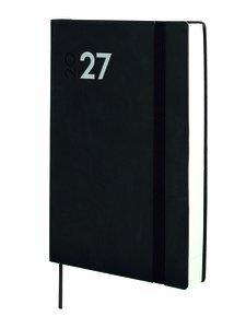 AGENDA ANUAL (2027) FINOCAM DYNAMIC MARA COSIDA tapa FLEXIBLE con GOMA Y10 140x204 D/P NEGRO