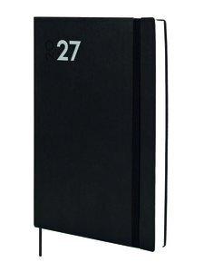 AGENDA ANUAL (2027) FINOCAM DYNAMIC MARA COSIDA tapa FLEXIBLE con GOMA Y11 165x240 D/P NEGRO