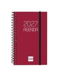 AGENDA ANUAL (2027) FINOCAM ESPIRAL BASIC OPAQUE ESPIRAL tapa PP con GOMA E3 79x127 S/V APAIS. BURDEOS