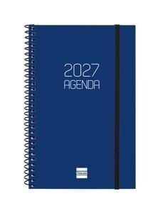 AGENDA ANUAL (2027) FINOCAM ESPIRAL BASIC OPAQUE ESPIRAL tapa PP con GOMA E5 117x181 S/V APAIS. AZUL