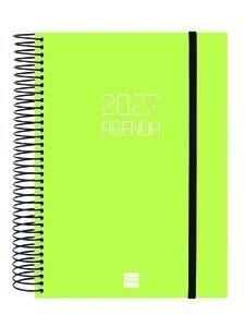 AGENDA ANUAL (2027) FINOCAM ESPIRAL BASIC OPAQUE tapa PP con GOMA E10 155x212 D/P LIMA