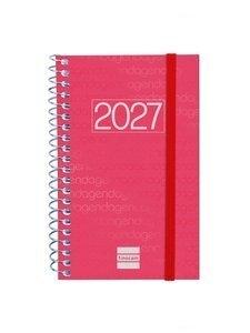 AGENDA ANUAL (2027) FINOCAM ESPIRAL BASIC YEAR ESPIRAL tapa PP con GOMA E3 79x127 S/V APAIS. ROJO
