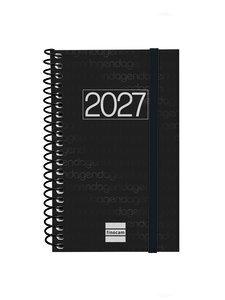 AGENDA ANUAL (2027) FINOCAM ESPIRAL BASIC YEAR ESPIRAL tapa PP con GOMA E3 79x127 S/V APAIS. NEGRO