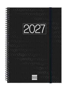 AGENDA ANUAL (2027) FINOCAM ESPIRAL BASIC YEAR ESPIRAL tapa PP con GOMA E10 155x212 S/V APAIS. NEGRO