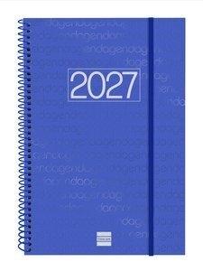 AGENDA ANUAL (2027) FINOCAM ESPIRAL BASIC YEAR ESPIRAL tapa PP con GOMA E11 165x242 S/VV AZUL