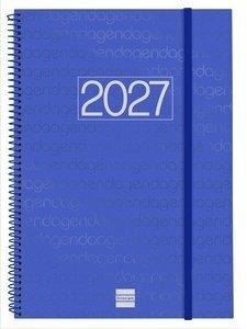 AGENDA ANUAL (2027) FINOCAM ESPIRAL BASIC YEAR ESPIRAL tapa PP con GOMA E40 210x297 S/V APAIS. AZUL