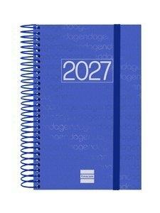 AGENDA ANUAL (2027) FINOCAM ESPIRAL BASIC YEAR ESPIRAL tapa PP con GOMA E5 117x181 D/P AZUL