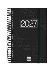 AGENDA ANUAL (2027) FINOCAM ESPIRAL BASIC YEAR ESPIRAL tapa PP con GOMA E5 117x181 D/P NEGRO