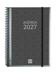 AGENDA ANUAL (2027) FINOCAM ESPIRAL PERSONALIZABLE ESPIRAL tapa PP con GOMA E10 155x212 S/V APAIS.