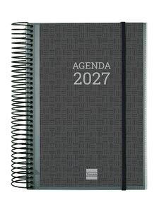 AGENDA ANUAL (2027) FINOCAM ESPIRAL PERSONALIZABLE ESPIRAL tapa PP con GOMA E10 155x212 D/P