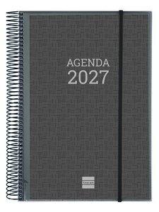 AGENDA ANUAL (2027) FINOCAM ESPIRAL PERSONALIZABLE ESPIRAL tapa PP con GOMA E40 210x297 D/P