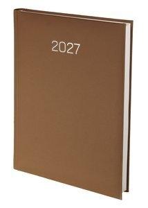 AGENDA ANUAL (2027) EDEUSTO PREMIUM COSIDA tapa ACOLCHADA D07 145x205 D/P MARRON (C28)