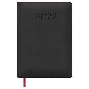 AGENDA ANUAL (2027) DOHE MANAOS COSIDA tapa ACOLCHADA POLIPIEL  170x240 D/P NEGRO