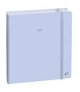 AGENDA ANUAL (2027) QUO VADIS EXECUTIF COLOR ML COSIDA tapa DURA con GOMA 160X160 S/V PASTEL AZUL