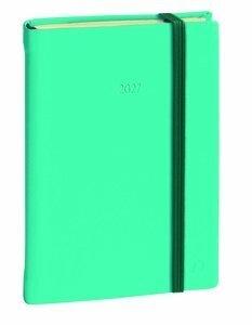 AGENDA ANUAL (2027) QUO VADIS DAILY 17 PRESTIGIO ML SILK COSIDA tapa DURA con GOMA 170x120 D/P TURQUESA
