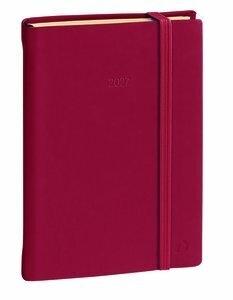 AGENDA ANUAL (2027) QUO VADIS DAILY 21 PRESTIGIO ML SILK COSIDA tapa DURA con GOMA 210x130 D/P BURDEOS