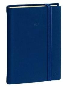 AGENDA ANUAL (2027) QUO VADIS PRESIDENT PRESTIGIO ML SILK SOBRECUBIERTA COSIDA tapa SIMIL PIEL 210x270 S/V 2 PAG. AZUL MARINO