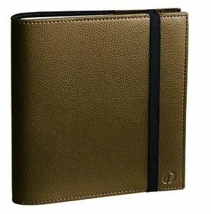 AGENDA ANUAL (2027) QUO VADIS TIME&LIFE MEDIUM ML SOBRECUBIERTA WIRE-O tapa SIMIL PIEL CON GOMA 160x160 S/V 2 PAG. KAKI METALIZA