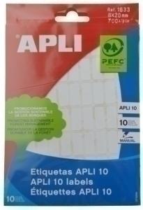 ETIQUETAS MANUAL BOLSA APLI 01633 10H 8X20 /1633