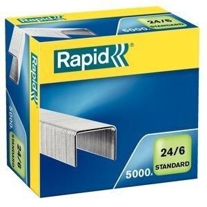 GRAPAS RAPID STANDARD 24/6 mm. GALVANIZADAS caja de 5000